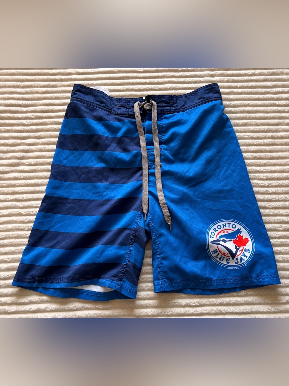 Blue Jays MLB Men’s Medium Blue Stripe Swim Shorts